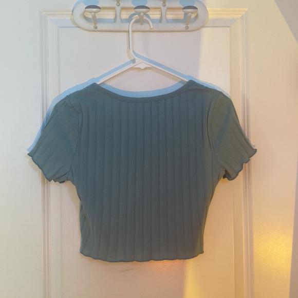 Blue Button Up Short Sleeve Cardigan/Shirt - Picture 2 of 2